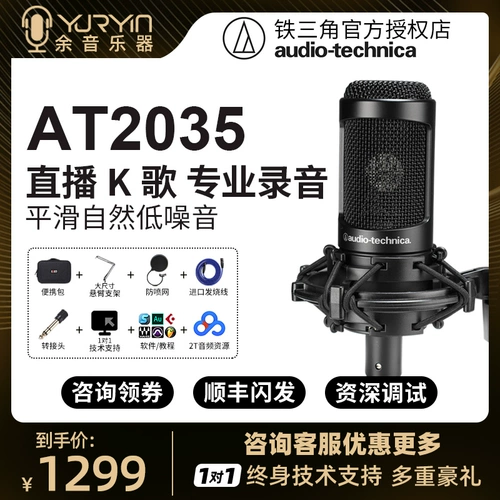Железный треугольник AT2035 компьютерный настольный компьютер K Singing Recording Конденсатор микрофон микрофон звуковая карта в прямом эфире Special