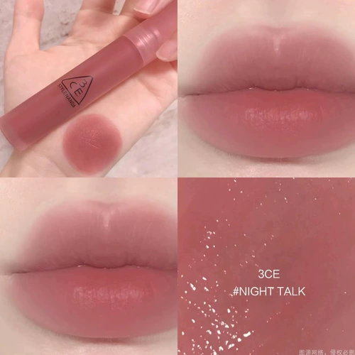 3ce Sanxi Jade Water Mist Lip Glaze средний образец укладки, сепия, тепло, небольшой, длительный, с антипригарным покрытием, бесплатная пробная версия