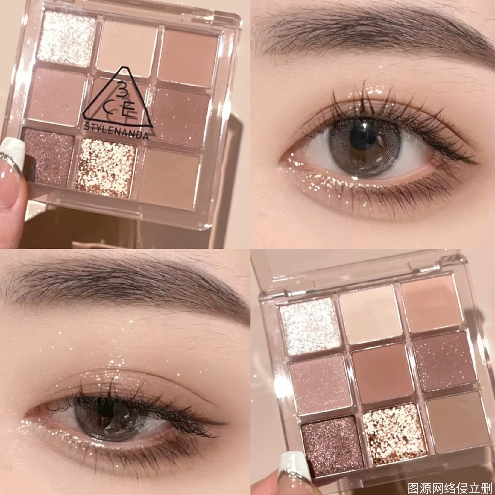 3CE, matte eyeshadow palette, sample, earth tones, for every day
