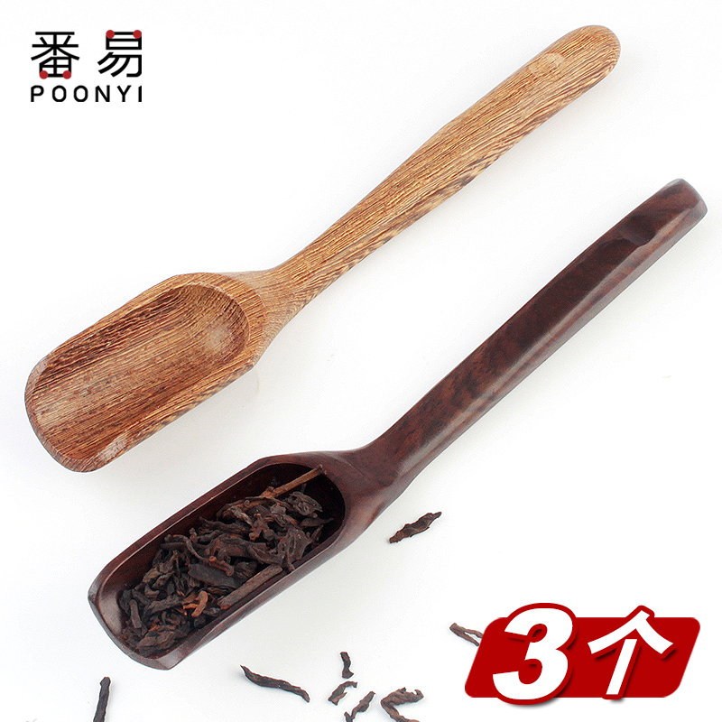 Japanese style single solid wood tea spoon take tea spatula teaspoon bamboo tea spoon long handle kung fu tea ceremony tea set