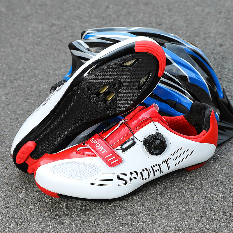 New lock-free riding shoes summer card shoes men and women road bicycle booster shoes hard bottom mountain biking sports shoes