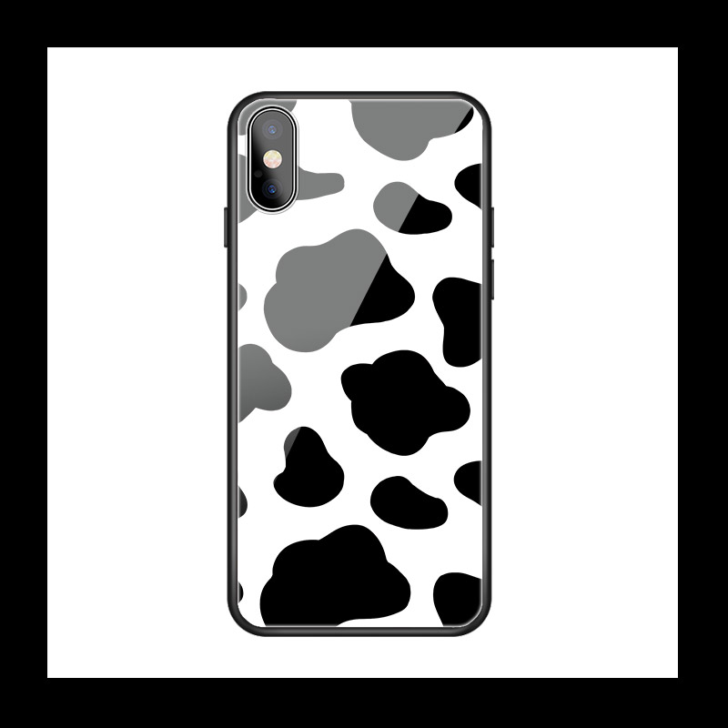 Apple 11 mobile phone case 13 Korean dairy cow striped iPhone 12 x Japan Korea xr xsmax tempered glass 7plus 8 se2 full package 11 promax