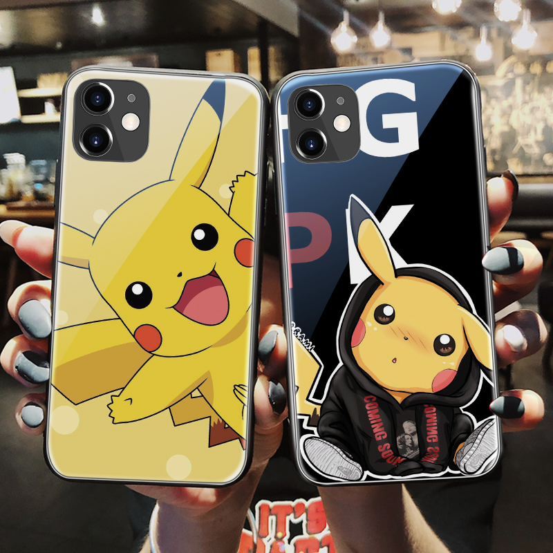 Apple 11 phone protection shell iPhone12 lovers 13 apple x bikachu xr pet se2 cute 7plus cute 7plus cartoon 8p silicone 6sp tide 11