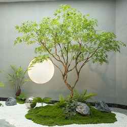 Artificial Maple Tree with Maple Leaves, Large Design Decorative Fake Tree, Window Display Greenery, Indoor Artificial Plant, Floor-Standing