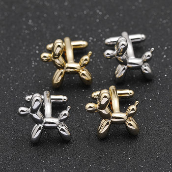 Korean Version Hot-Selling High-Quality Copper Cufflinks Small Animal Balloon Dog Design Cufflinks Men's French Shirt Cuffs