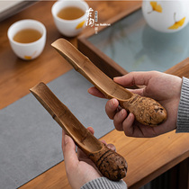 Old Bamboo Root Handmade Tea Spoon Bamboo Tea Road Fetch Tea Big Number Tea Shovel Teaspoon Teaspoon Teaspoon Tea Accessories Awaits Tea Tea Accessories