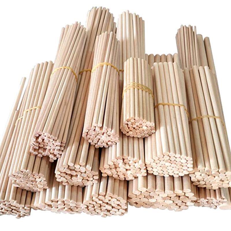 Round wooden stick Round wooden stick handmade stick ice cream building model diy material solid wood birch small wooden stick round stick production