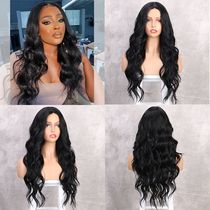 Is a wig Long Wavy Synthetic Black and Brown Middle Part