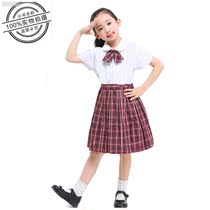 Shenzhen primary school uniform dress men and women short sleeve shirt spring and summer skirt school designated school uniform customization