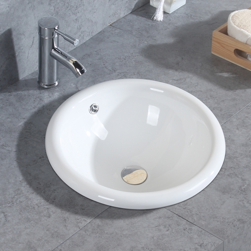 Over-counter basin semi-embedded washbasin oval Taichung basin garden-shaped basin wash basin under-counter basin wash basin