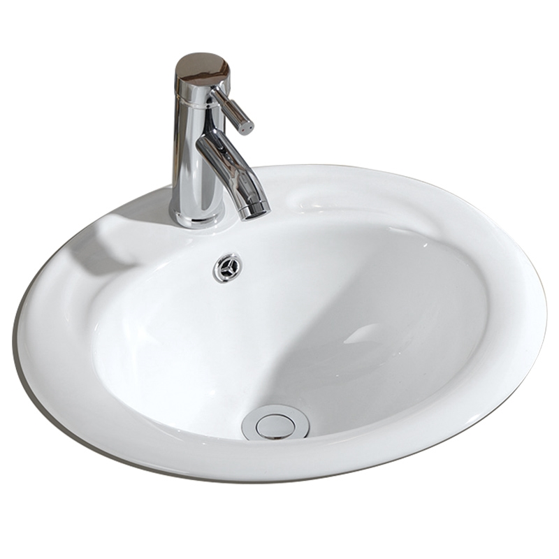 Semi-embedded Taichung basin household oval under-counter basin old-fashioned washbasin ceramic washbasin washbasin above-counter basin