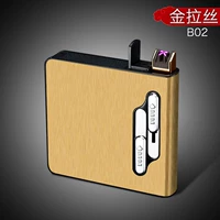 Двойная электрическая дуга золотая теряет грубое курение 20 сигарет 8,5*толщиной 0,7 см.