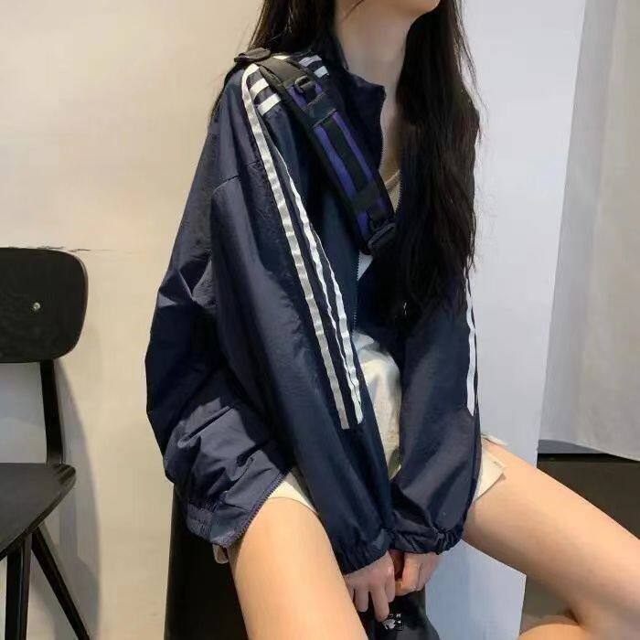 2021 new baseball uniform spring and autumn thin coat female student Korean version loose summer all-match ins tide sunscreen