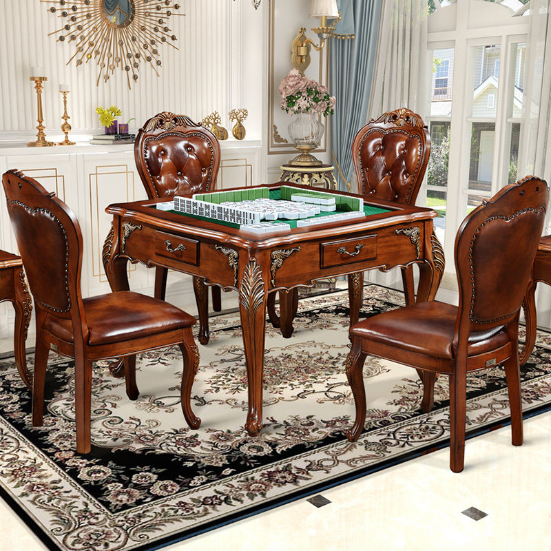 Full automatic machine and hemp table dual-use mahjong table for Long-Rio-style solid wood mahjong machine Home chess mahjong table-Taobao
