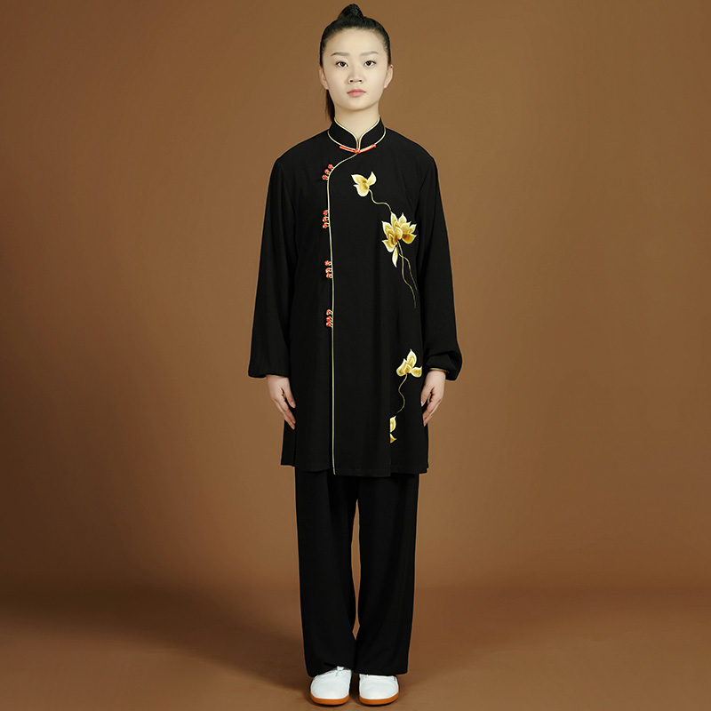 Qi Zunwu When Tai Chi Costume Women's New Embroidered Chinese Wind Martial Arts Costume Taijiquan Costume Taijiquan Suits for the Spring and Autumn