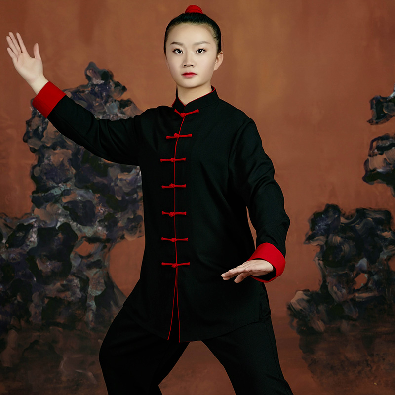 2022 paragraphs of Spring and Autumn Tai Chi uniforms for men and women Cotton Hemp Country Wind Taijiquan Martial Arts Performance Practice Martial Arts Group Competition Costume