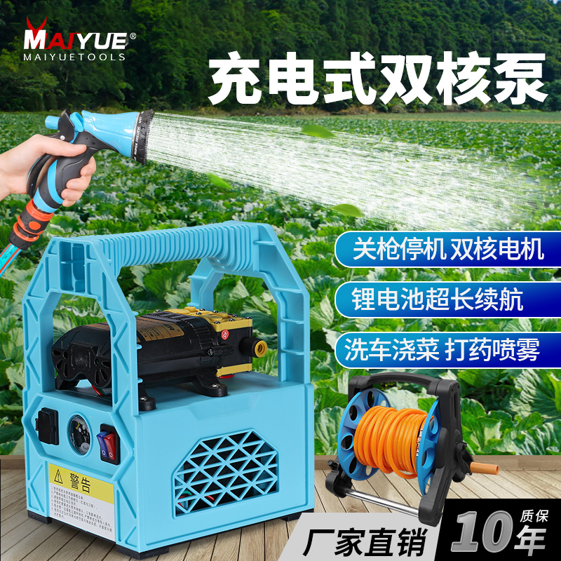 Small rechargeable water pumping pump agricultural watering deities Irrigation Watering watering machines Outdoor Home Vegetable Ground Water Pumping-Taobao