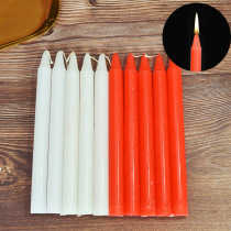 Candle household power outage emergency lighting red and white candle smoke-free IKEA indoor thick and thin rod wax candle daily candle light