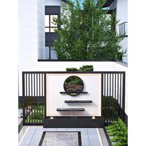 Gansu aluminum alloy courtyard villa outdoor metal rockery flowing water wall garden landscape landscaping screen shadow wall wall water