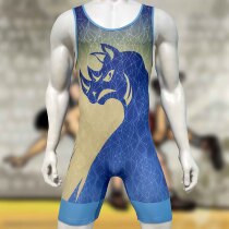 Blue rhino wrestling suit weightlifting suit rowing suit can be customized with the name of the national flag