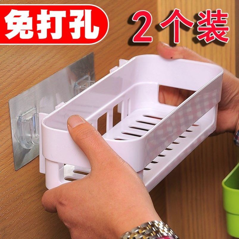 Release Mobile Phone Toothpaste Plastic Wall Containing layer Shelf Toothbrush Makeup Room Shelve wall Towel Box Gargle Cup Dorm Room