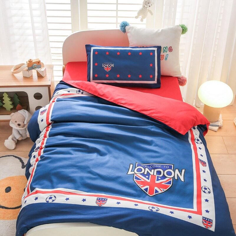 Kindergarten quilt three-piece set pure cotton six-piece set baby entering the kindergarten nap special bedding children's autumn and winter small quilt cover