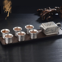 Silver pot sterling silver 999 pure handmade home kung fu bubble teapot Japanese master Tea Tea Tea Tea Tea Teapot