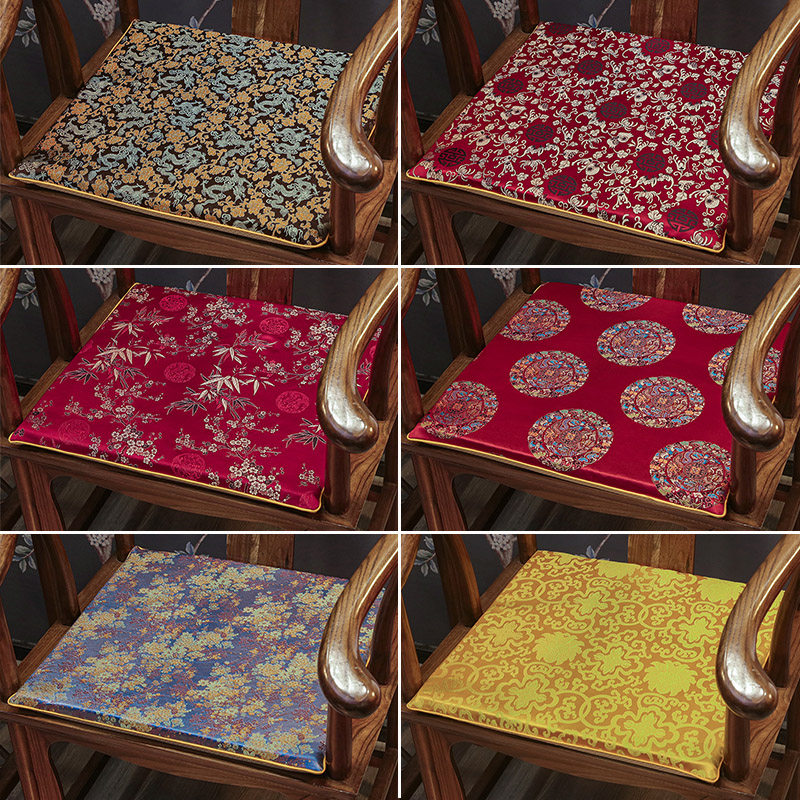 New Chinese mahogany chair cushion mahogany sofa cushion dining chair official hat circle chair Taishi chair tea table and chair cushion customization