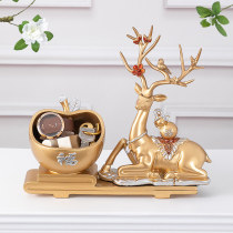 Creative living room door desktop entrance key storage lucky deer ornaments home wine cabinet decorations wedding gifts