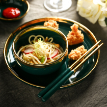 One person food tableware set hipster Nordic breakfast plate household bowl chopsticks single set exquisite light luxury set plate