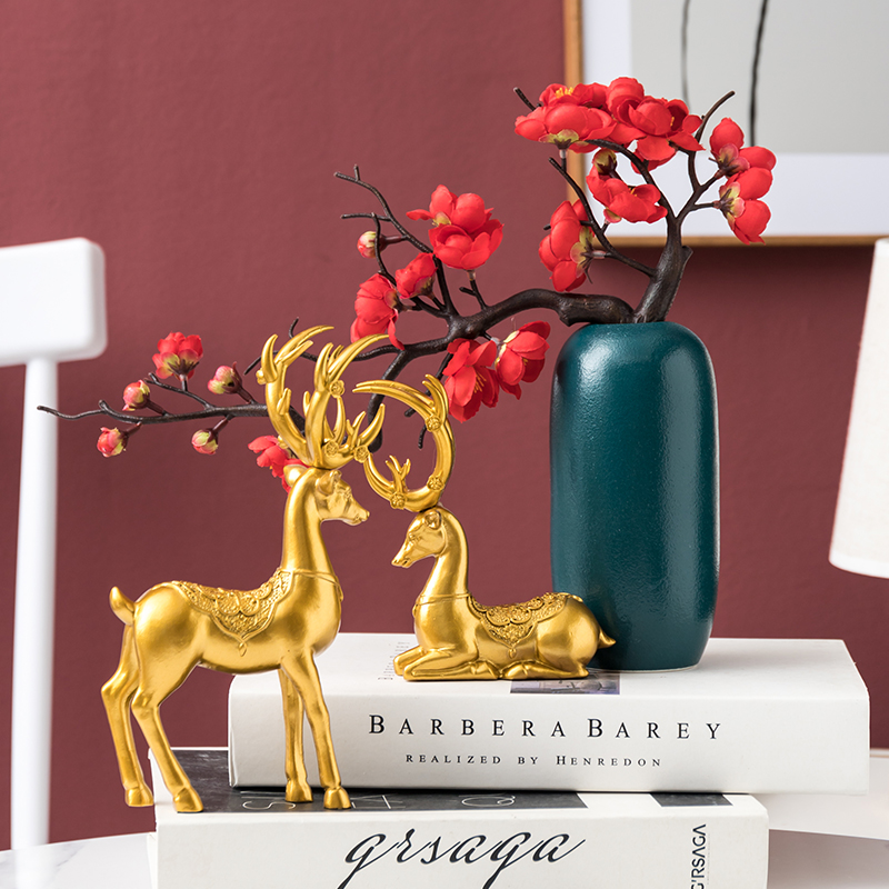 Creative Merchants Mei Flower Deer Living Room Wine Cabinet Wine Rack Decoration Pendulum home TV cabinet New house Qiao relocating Guan Guan Gifts-Taobao