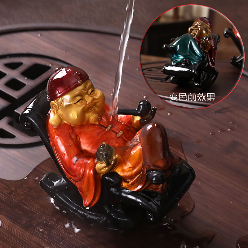 Creative landowners old chaebol chameleon tea spooches chaebol chaebol chaetei chaetei tea table with tea table accessories tea table decorations-Taobao