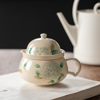 Gusong ru kiln travel tea set portable ru kiln teapot tea cup one pot one cup ເຄື່ອງເຮັດຊາກາງແຈ້ງ