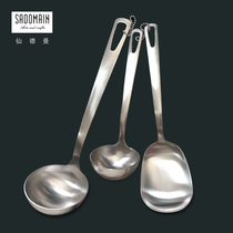 Taiwan Sendman 304 stainless steel soup spoon home large soup long handle spoon thickened rice spoon dish spoon