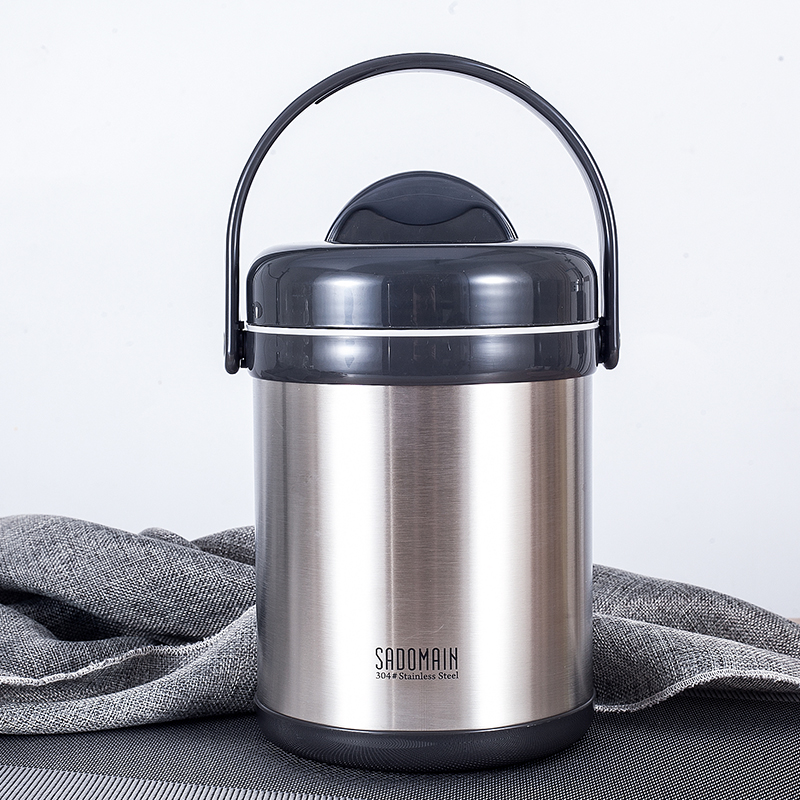 Sandman stainless steel insulation bucket Small portable student office worker double-layer large capacity lunch box Household lunch box
