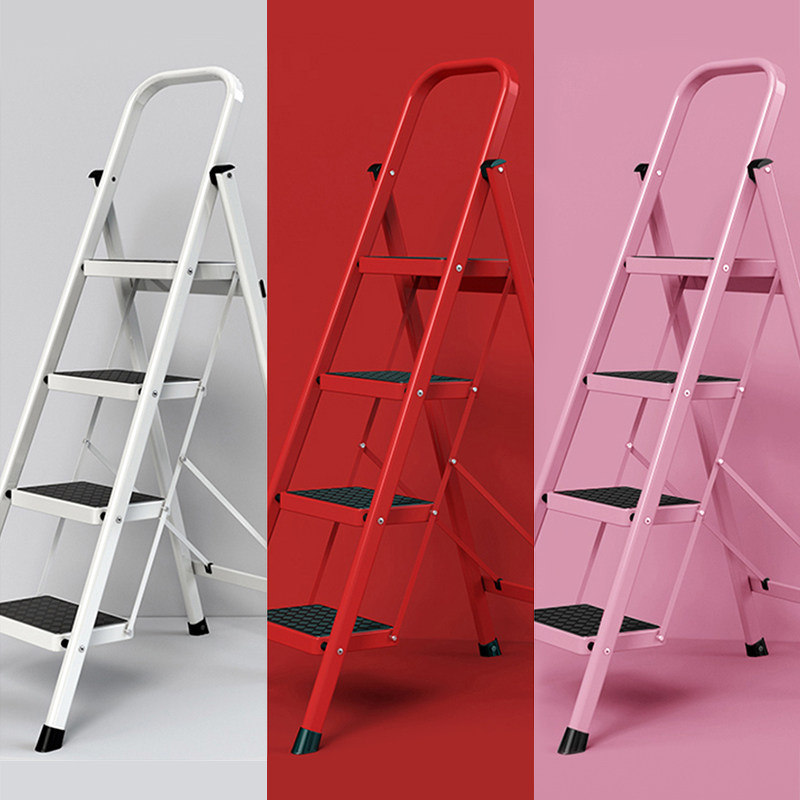 Aopeng ladder climbing escalator Household thickened folding indoor small stairs Multi-functional three, four, five steps lightweight herringbone ladder