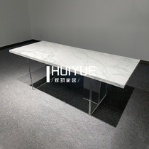 Italian acrylic suspension rock slab table dining table Yu Lonely Wind Island Table dining table creative designer rectangular table