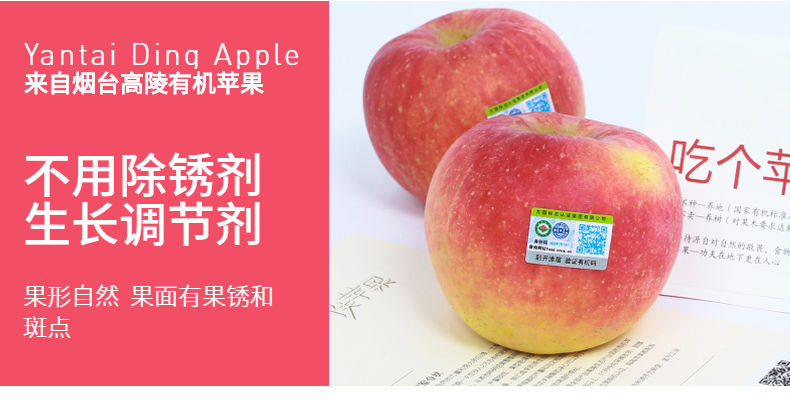 烟台丁苹果 有机红富士 5斤 SGS国际检测 图4