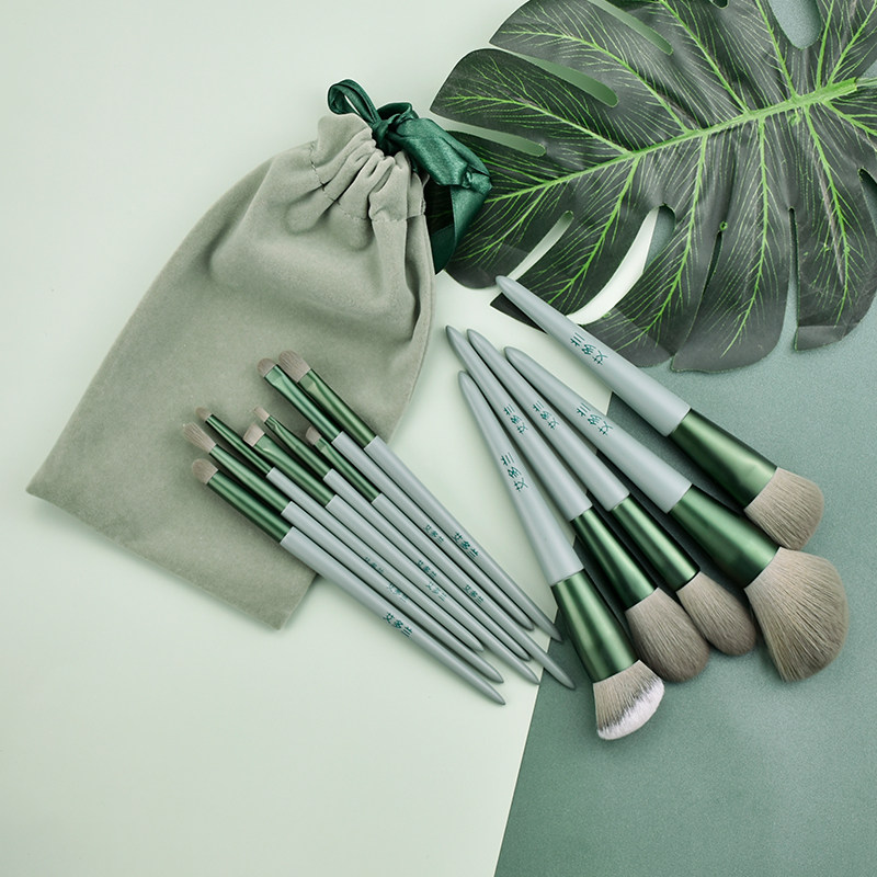 FIX13 Four Seasons Green Quick-drying Makeup Brush Set Cangzhou Super Soft Eye Shadow Concealer Foundation Loose Powder Blush Brush