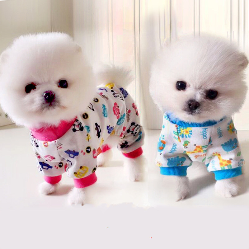 Dog clothes small dog spring and summer Teddy Bichon puppy clothes milk dog clothes dog pajamas pet four-legged clothes