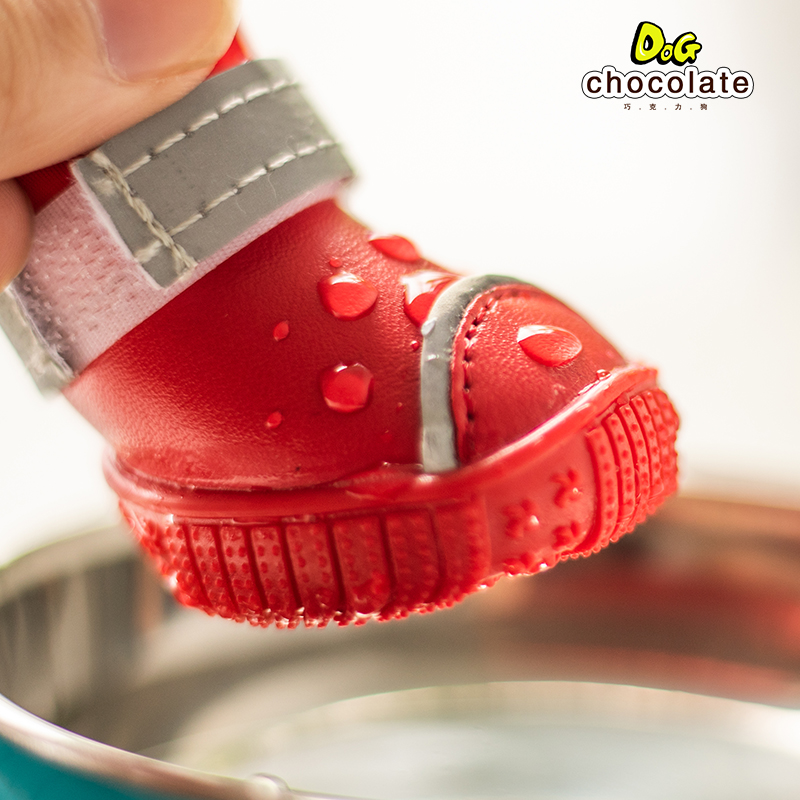 Pet shoes Teddy shoes small dog rainshoes than bear dog shoes four seasons puppy shoes waterproof leather shoes