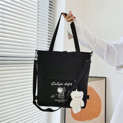 Шоппер, вместительная и большая сумка на одно плечо, брендовый рюкзак, японская сумка через плечо, барсетка, льняная сумка