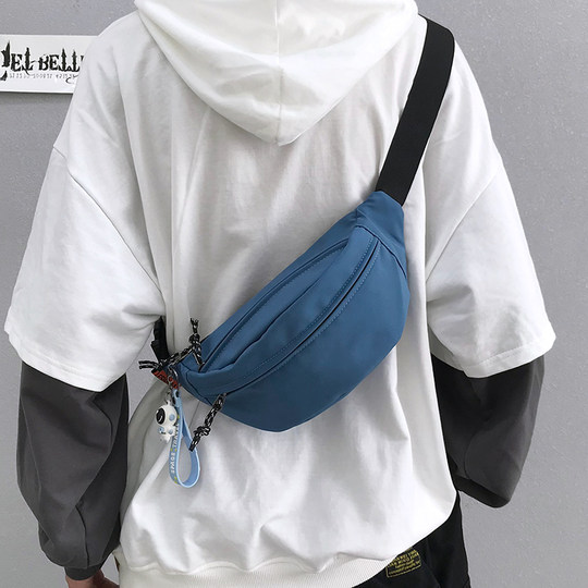 Chest bag men's ins fashion brand sports crossbody bag men's backpack Japanese simple casual running waist bag men's shoulder bag
