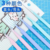 Hand Ledger Tweezers Stainless Steel Stickers Adhesive Tapes Handmade Clip Students Color Small Tweezers Macaragonins Little Fresh