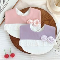Newborn supplies baby bib summer dress princess baby girl Korean version printed four-season rice pocket saliva napkin new style European