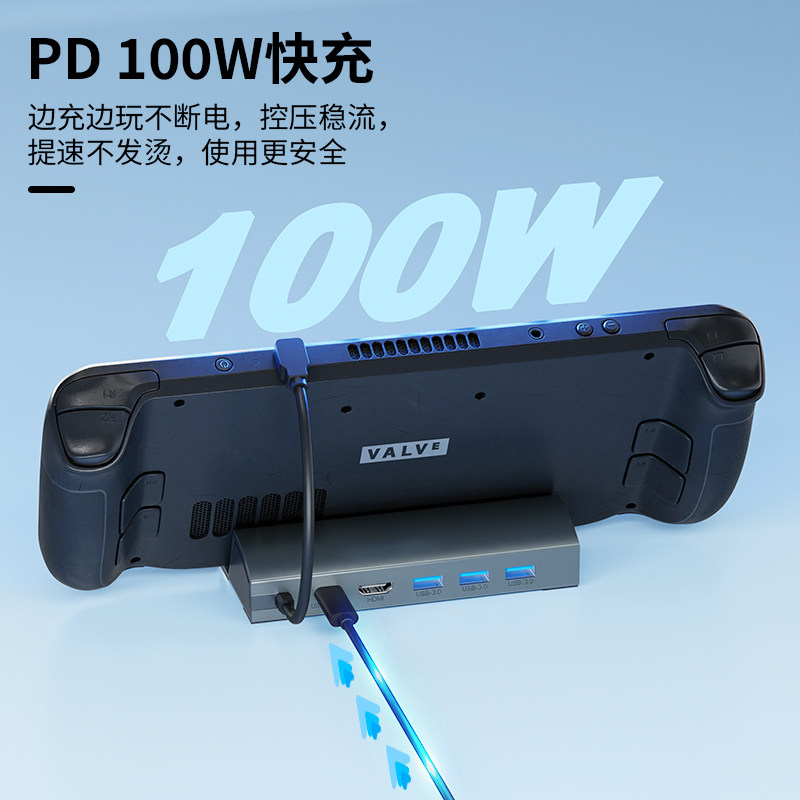 Honcam Steam Deck Docking Station Rog Handheld Docking Station Rog Ally Accessories Type-C Base Hub Steam Deck Oled Official Screen Projection Dock Tv Base