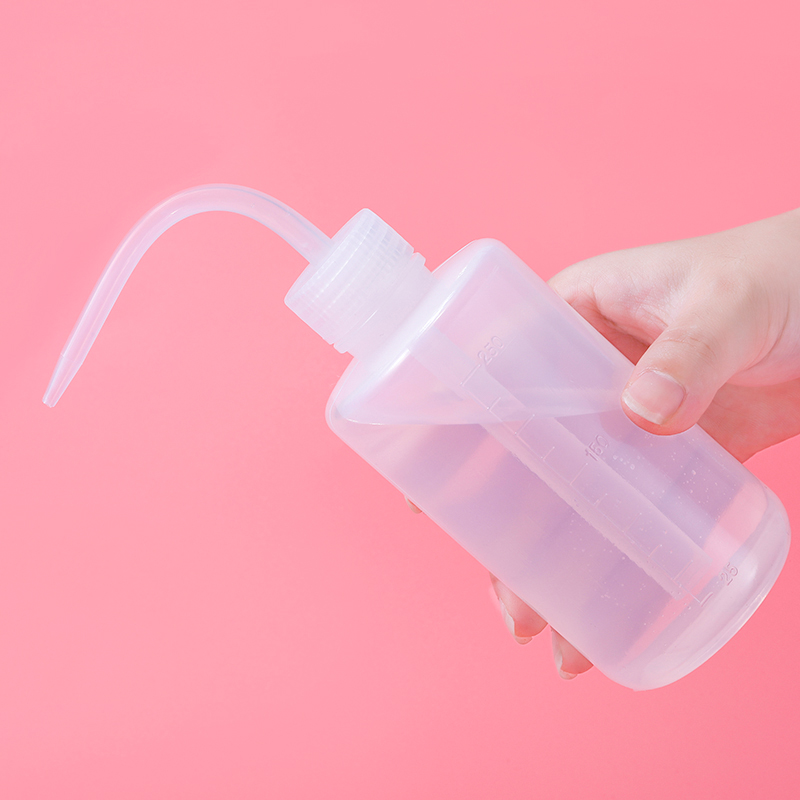 Grafting eyelash elbow bottle washing bottle distilled water to clean eyes squeezing blow bottle 250ml with scale