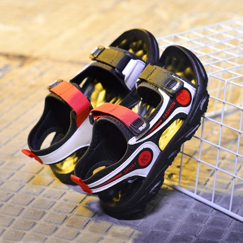 Летние детские сандалии для мальчиков, небольшая пляжная обувь, сезон 2021, подходит для подростков, мягкая подошва