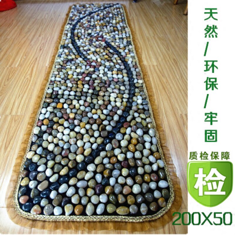 Natural rain stone pebble foot massage blanket mat stone road foot massage walking blanket stone finger press