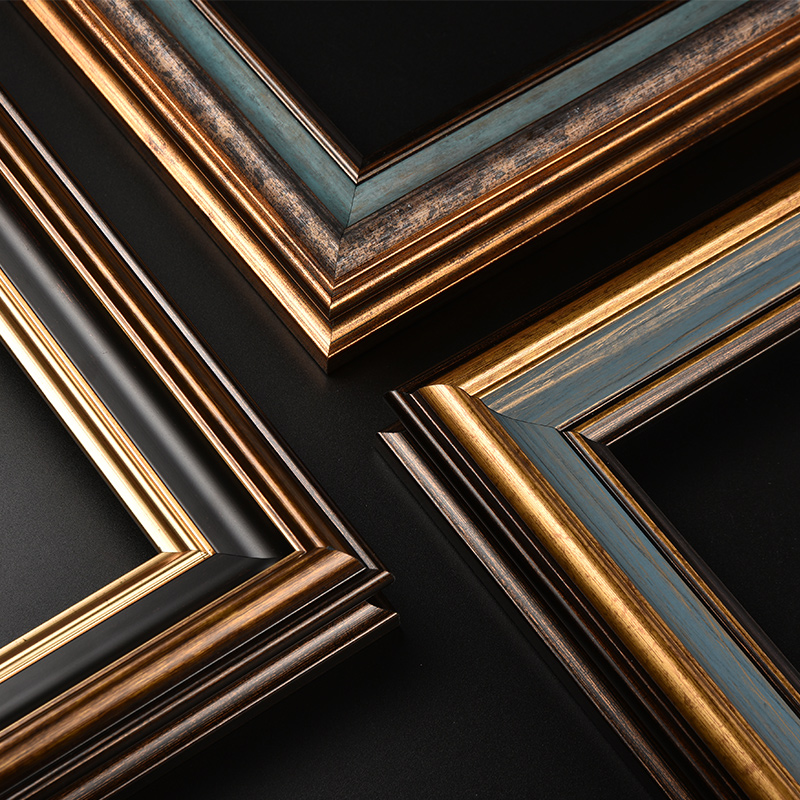Retro oil painting frame outer frame digital oil painting mounted in various sizes custom photo frame hanging wall custom-free assembly-free photo frame